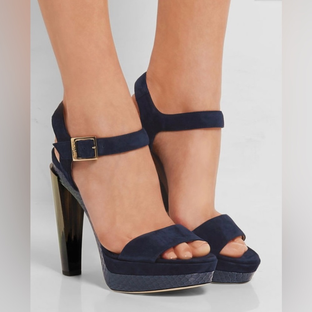 Jimmy Choo Navy High Heel Sandals